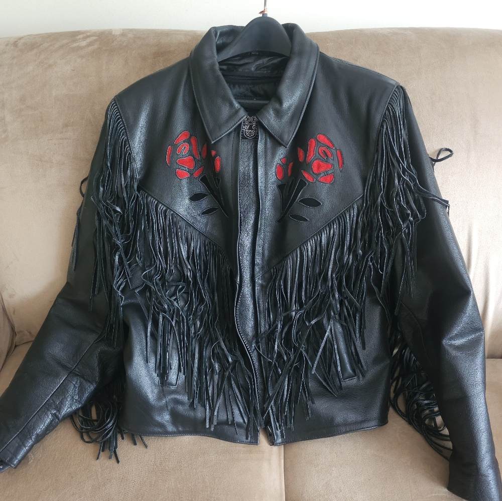 Ladies Leather Motorcycle Jacket